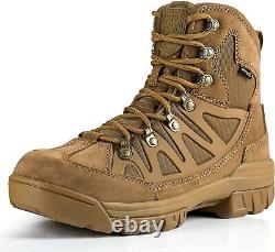 FREE SOLDIER Men's Tactical Waterproof Lightweight Hiking Boots Military Combat