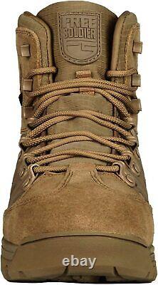 FREE SOLDIER Men's Tactical Waterproof Lightweight Hiking Boots Military Combat