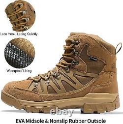 FREE SOLDIER Men's Tactical Waterproof Lightweight Hiking Boots Military Combat