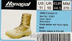 Hanagal Men's Military Tactical Soft Toe Beige Suede Leather Combat Boots Sz 11