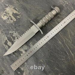 Handmade Stainless Steel Tactical Knife Fixed Blade Military Combat Bowie Knife