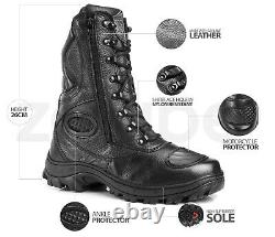 Hunt Boots Military Tactical Black Boots Motorcycle Riding Combat Leather Boots