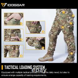 IDOGEAR Army Combat Pants with Knee Pads Military Pants Camo Tactical Trousers