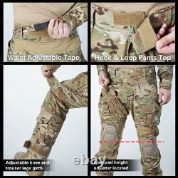 IDOGEAR G3 BDU Combat Uniform Set Shirt & Pants Knee Pads Tactical Military Camo