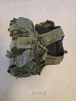 Israeli IDF Combat Tactical Vest Molle Webbing + Soft Armor Panels Insignia