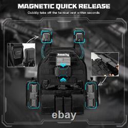 Jueachy Tactical Mag Pouch Carrier Vest Assault Military Combat MOLLE Adjustable