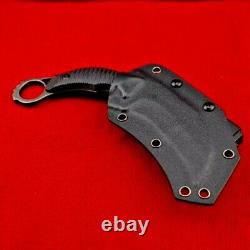 Karambit Claw Knife Fixed Blade Hunting Wild Military Combat Tactical G10 Handle