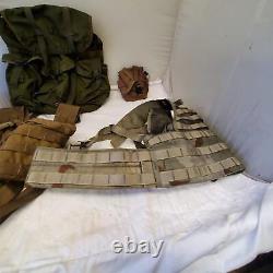 Lot of Field Pack Combat, USMC Tactical Assault Panel, US Military MOLLE Vest