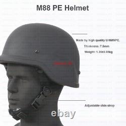 M88 NIJ IIIA Tactical Ballistic Helmet Military PE/Steel Bulletproof Combat Gear