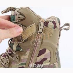 MEN Military Waterproof Army Camouflage Tactical Shoe Suede Ankle Hunting Boots