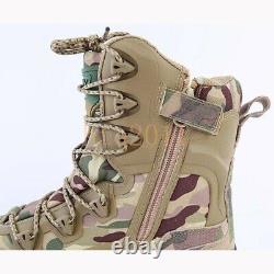 MEN Military Waterproof Army Camouflage Tactical Shoe Suede Ankle Hunting Boots