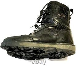 MEN'S OAKLEY BLACK LEATHER TACTICAL BOOTS Sz 10.5 Military Patrol with Gold Icons