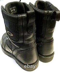 MEN'S OAKLEY BLACK LEATHER TACTICAL BOOTS Sz 10.5 Military Patrol with Gold Icons