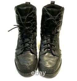 MEN'S OAKLEY BLACK LEATHER TACTICAL BOOTS Sz 10.5 Military Patrol with Gold Icons