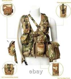 MOLLE FLC Vest + Hydration Pack Set Tactical Military Multicam OCP Load Carrier