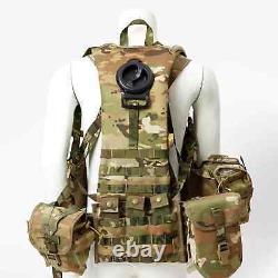 MOLLE FLC Vest + Hydration Pack Set Tactical Military Multicam OCP Load Carrier