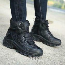Men High Top Military Tactical Boots Desert Army Hiking Combat Ankle Boots