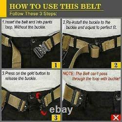 Men's Casual Military Combat Rescue Tactical Army Adjustable Quick Release Belt
