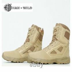 Men's Military Boot Combat Mens Ankle Boot Motocycle Tactical Work SafetyShoes