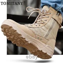 Men's Military Boot Combat Mens Camo Ankle Boots Tactical Army Boot Male Shoes