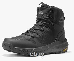 Men's Military Boots Lightweight Side Zipper Motorcycle Combat Tactical Boots
