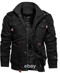 Men's Military Tactical Jacket Army Cargo Combat Casual Cotton Work Coats