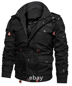 Men's Military Tactical Jacket Army Cargo Combat Casual Cotton Work Coats