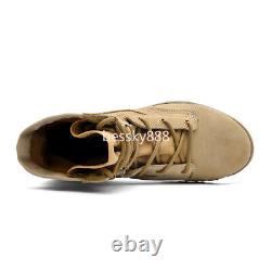 Men's Military Tactical Work Boots Side Zipper Hiking Combat Boots Outdoor Shoes