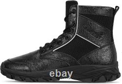 Men's Tactical Boots Lightweight Breathable Military Combat Boots with Side Zipp