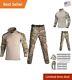 Men's Tactical Military Suit With Combat Shirt, Pants & Knee Pads Camo
