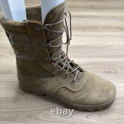 Men's Vibram Combat Boots Size 10M Tan Suede Tactical Military Good Cond
