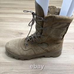 Men's Vibram Combat Boots Size 10M Tan Suede Tactical Military Good Cond