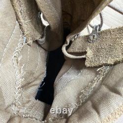 Men's Vibram Combat Boots Size 10M Tan Suede Tactical Military Good Cond