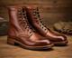 Mens Brown Military Boots Handmade Leather Combat Tactical Lace Up Boots