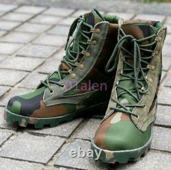 Mens Combat Desert Tactical Boots Hiking Lace Up Camouflage Military Shoes New