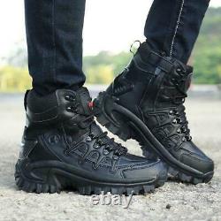 Mens High Top Military Tactical Boots Desert Army Hiking Combat Ankle Boots US