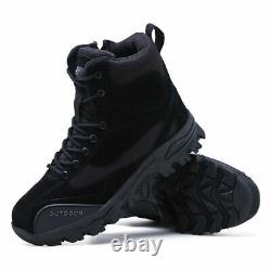 Mens Military Army Combat Boots Tactical Ankle Boots Desert High Top Shoes New