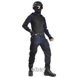 Mens Tactical Suit Army Military Combat Uniform Hood Outdoor Work Airsoft Suit