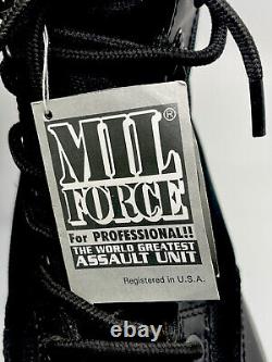 Mil-Force Men's Black Tactical Boot Thinsulate Oil Resistant Steel Toes Size 11