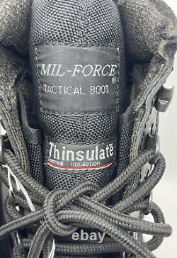 Mil-Force Men's Black Tactical Boot Thinsulate Oil Resistant Steel Toes Size 11
