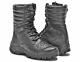 Military Boots Black Tactical Combat Zipper Boots For Mens Police Outdoor