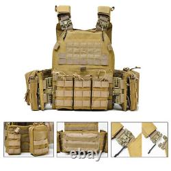 Military Holder Plate Airsoft Combat Tactical Molle Vest Mag Assault Gear Sets