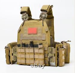 Military Holder Plate Airsoft Combat Tactical Molle Vest Mag Assault Gear Sets