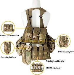 Military MOLLE 2 Army Vest, Rifleman FLC Set, Multicam Camo