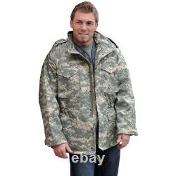 Military Mens Combat M65 Jacket Army Tactical Patrol Coat ACU Digital Camo S-3XL