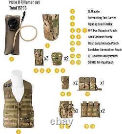 Military Molle II Tactical Rucksack Assault Pack FLC Combat Vest