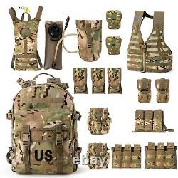 Military Molle II Tactical Rucksack Assault Pack FLC Combat Vest Multicam