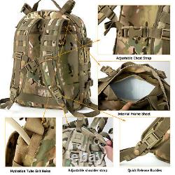 Military Molle II Tactical Rucksack Assault Pack FLC Combat Vest Multicam