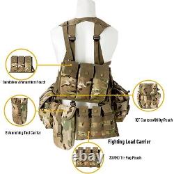Military Molle II Tactical Rucksack Assault Pack FLC Combat Vest Multicam