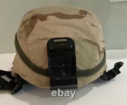 Military Tactical ACH Advanced Combat Helmet w Cover Skydex Pads And Chinstrap